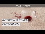 Rotweinflecken entfernen mit Sprudel | Frag Mutti TV